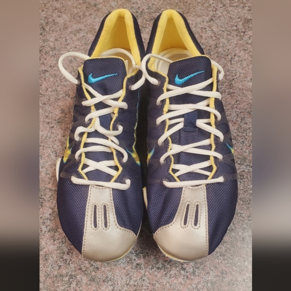 Nike Bowerman‎ size 7 yellow/blue track and field cleats/sneakers - Picture 2 of 8